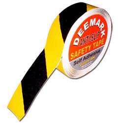 Anti Slip Hazard Tape Black/Yellow 25mm x 18m Roll
