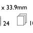 Pack of 100 A4 Sheets 64mm x 33.9mm Laser Labels, 2400 Labels per Pack