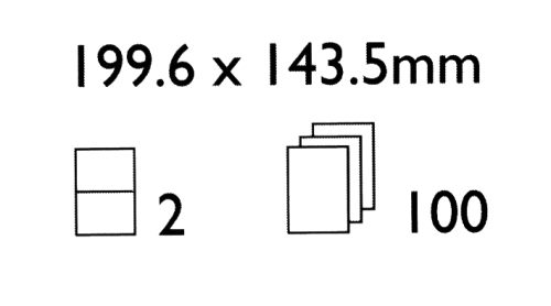 Pack of 100 A4 Sheets 199.6mm x 143.5mm Laser Labels, 200 Labels per Pack