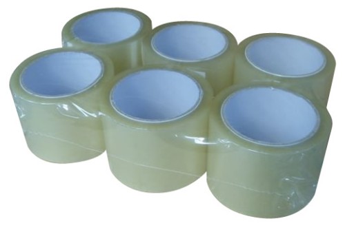 Pack of 6 Rolls Clear Low Noise Packing Tape 75mm x 66m