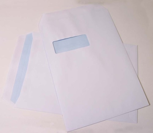 250 C4 229mm x 324mm White Window Self Seal Envelopes