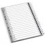 20 Part Polypropylene White Q Connect Index A4 Multi-Punched A-Z