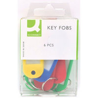 x10 Packs Of 6 Assorted Q Connect Key Fob