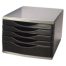 Q Connect 5 Drawer Tower Black/Grey