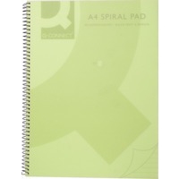 Q Connect Spiral Book A5 Polypropylene Transparent Green