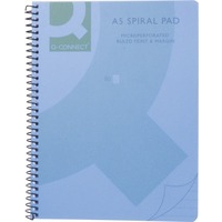 Q Connect Spiral Book A5 Polypropylene Transparent Blue