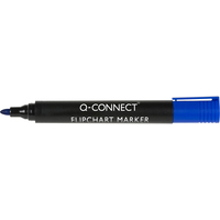 Pack Of 10 Q Connect Flipchart Marker Bullet Tip Blue