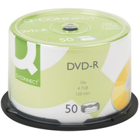 Pack Of 50 Q Connect DVD-R Cakebox