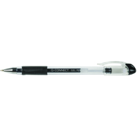 Pack Of 10 Black Q Connect Gel Pen 0.3mm Line