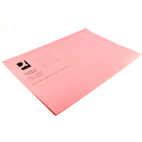 Pack Of 100 Q Connect 180gsm Square Cut Folder Light-weight Foolscap Pink