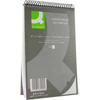 Q Connect Shorthand Notebook 150 Leaf Ruled Feint 203 x 127mm