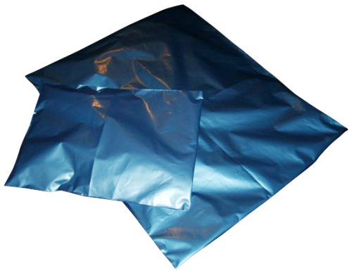 1000 Metallic Blue Poly Mailers 165mm x 240mm + 40mm Lip