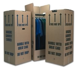 Strong Wardrobe Carton 508mm x 457mm x 1220mm With Hanging Bar