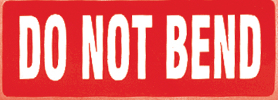 1,000 Printed "DO NOT BEND" Labels 89mm x 32mm/Roll