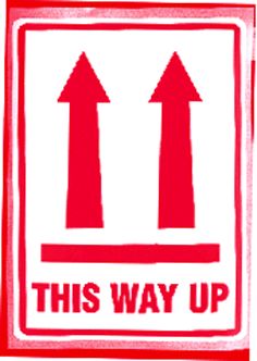 500 Printed "THIS WAY UP" Labels 108mm x 79mm/Roll